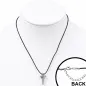 Collier homme caoutchouc avec pendentif tungstène longue croix