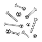 Piercing oreille Labret Boule Titane ASTM F-136