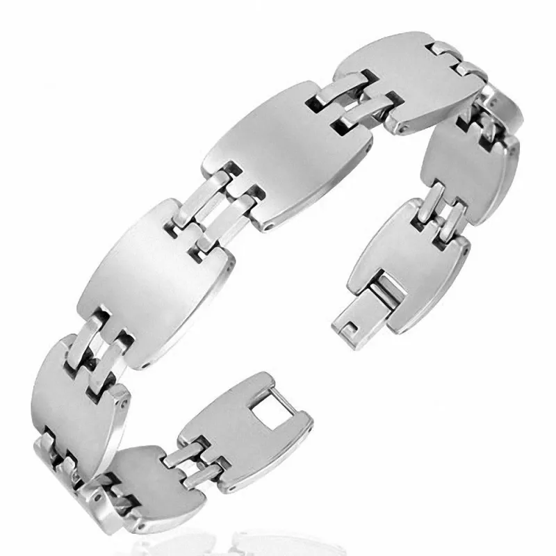 Bracelet homme tungstène avec maillons 132