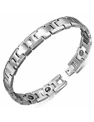 Bracelet homme tungstène avec maillons en croix 180