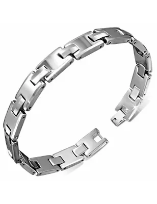 Bracelet homme tungstène avec maillons en H 181