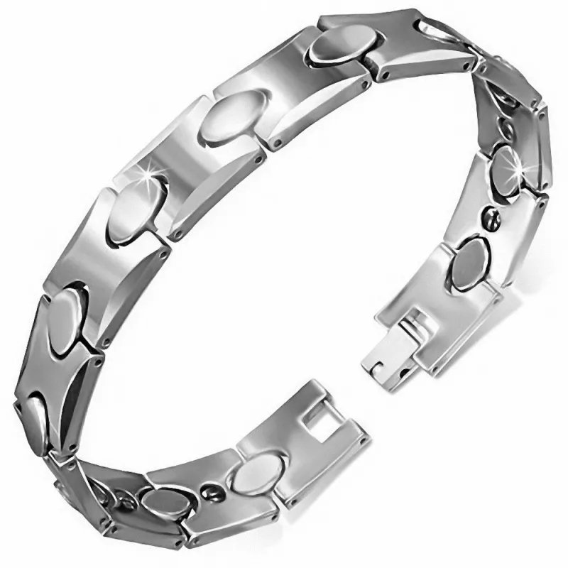 Bracelet homme tungstène avec maillons ovale 194