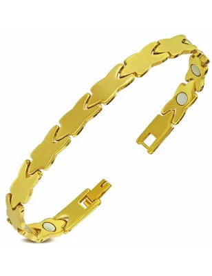 Bracelet homme tungstène doré avec maillons 204