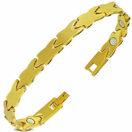 Bracelet homme tungstène doré avec maillons 204