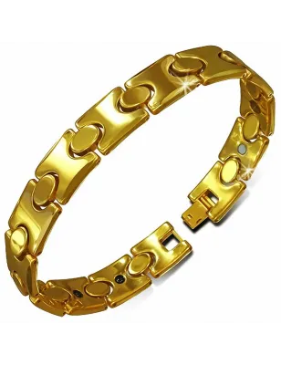 Bracelet homme tungstène doré avec maillons 240