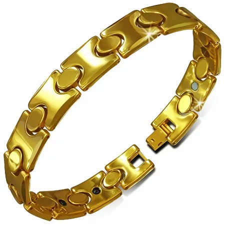 Bracelet homme tungstène doré avec maillons 240