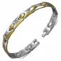 Bracelet homme tungstène avec maillons ovale dorés 263