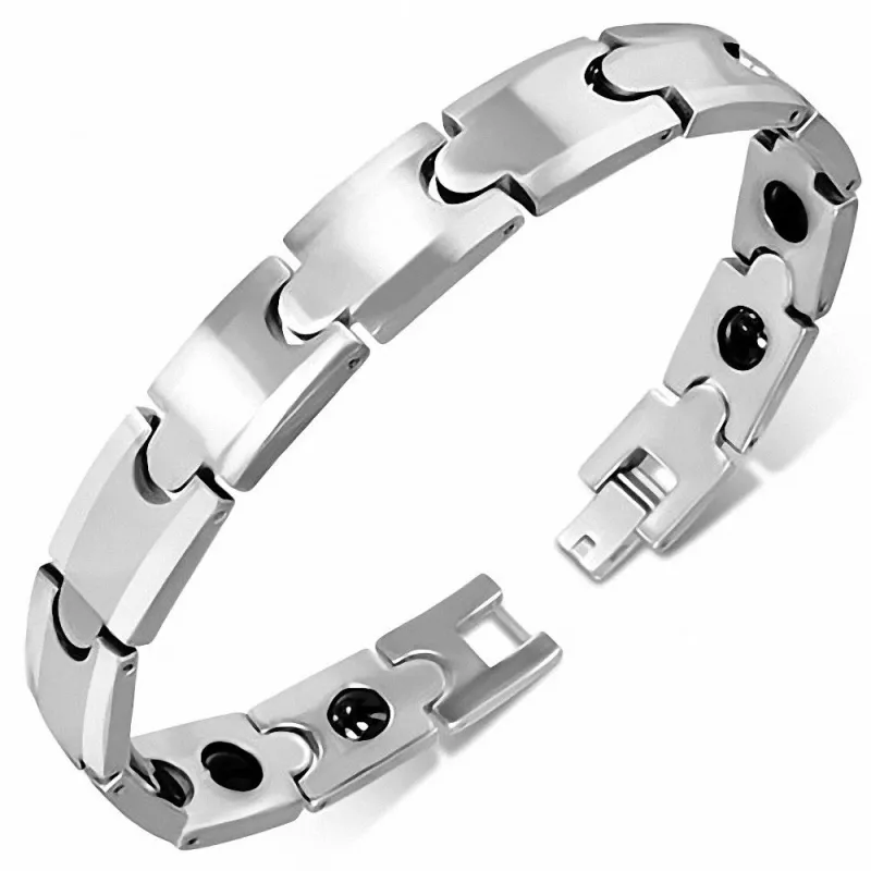 Bracelet homme tungstène avec maillons imbriqués 285