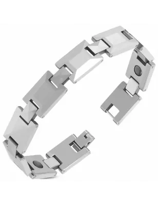 Bracelet homme tungstène maillons rectangulaires 312