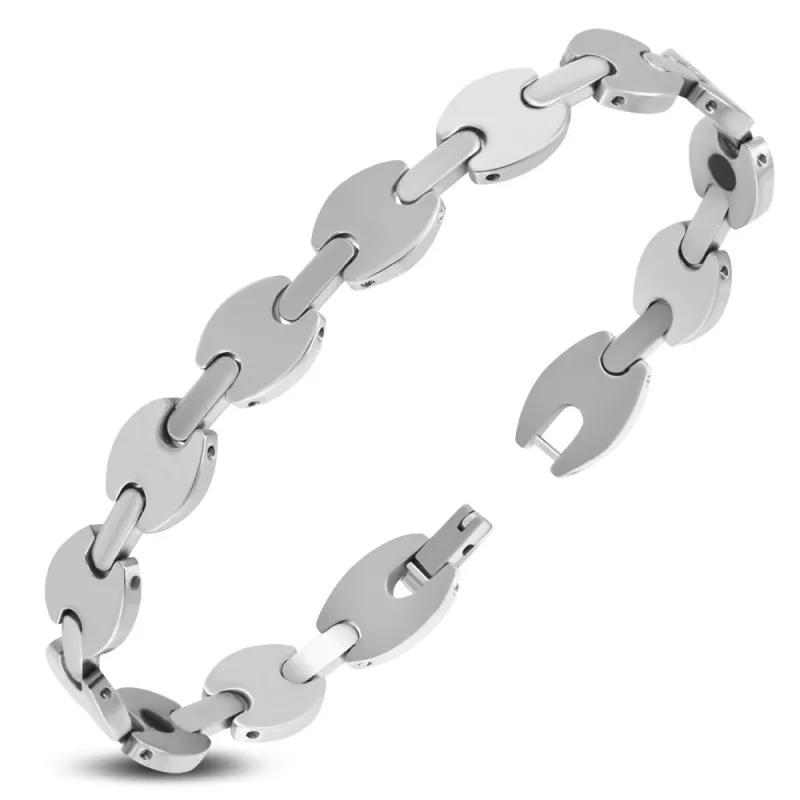 Bracelet homme tungstène maillons ovales 343