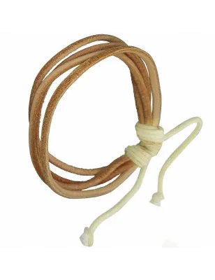 Bracelet à lanières multi cordes beige 041