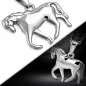 Pendentif en acier cheval trottant