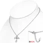 Collier en acier avec pendentif parapluie gemme