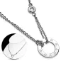 Collier en acier avec pendentif cercle love