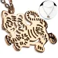 Collier en acier avec pendentif tigre cuivré