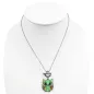 Collier en acier avec pendentif hibou vert