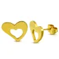 Paire Boucles d'oreille acier inoxydable motif double coeur