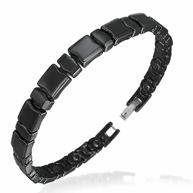 Bracelet magnétique en céramique noire 063