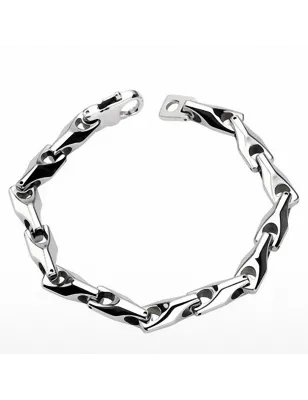 Bracelet homme en tungstène liens cylindres