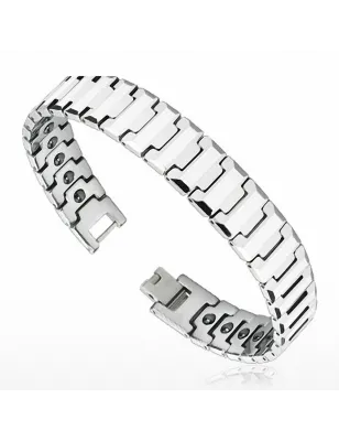 Bracelet homme en tungstène liens imbriqués