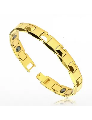 Bracelet homme en tungstène plaqué doré