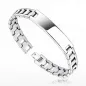 Bracelet homme en tungstène avec plaque brillante