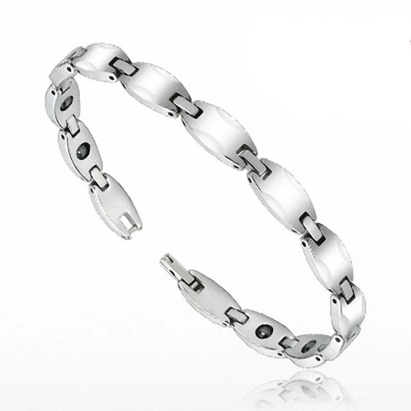 Bracelet homme en tungstène avec liens ovales