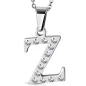 Pendentif en acier avec strass lettre Z