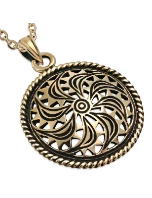 Pendentif en bronze cercle fantaisie