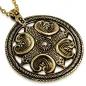 Pendentif en bronze cercle à coeurs