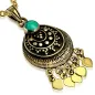 Pendentif en bronze bohème avec turquoise 067