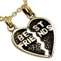 Pendentif en bronze coeur best friends