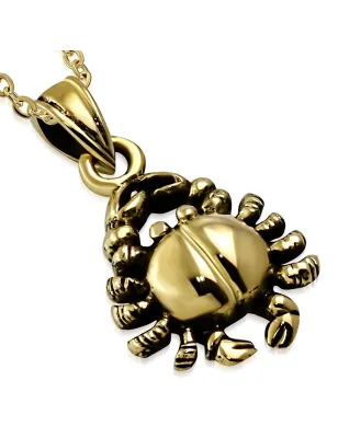 Pendentif en bronze signe cancer