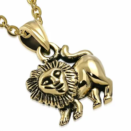 Pendentif en bronze signe lion