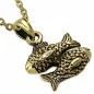 Pendentif en bronze signe poissons