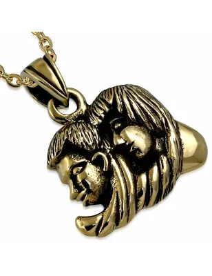 Pendentif en bronze signe gémeaux