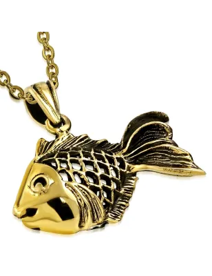 Pendentif en bronze poisson