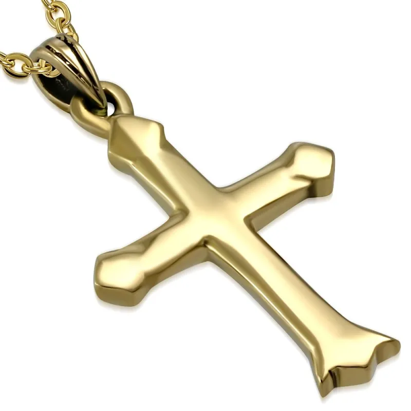 Pendentif en bronze fantaisie croix