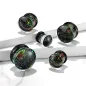 Piercing plug oreille verre galaxie scintillante