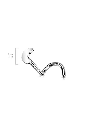 Piercing nez titane push-in lune