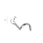 Piercing nez titane push-in lune