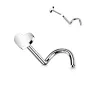 Piercing nez titane push-in coeur