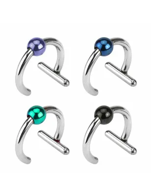 Faux Piercing Anneau CBR Boule Titanium