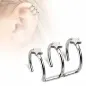 Faux Piercing oreille Cartilage Triple Etoiles