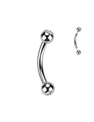 Piercing Arcade acier chirurgical Strass Clair