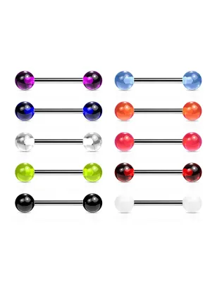 Piercing langue boules acrylique