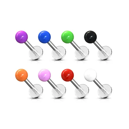 Piercing Labret Boules Acrylique UV Solide