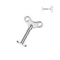 Piercing oreille Labret Clef de Remontage Acier chirurgical