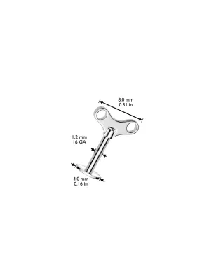 Piercing Labret Clef de Remontage Acier chirurgical