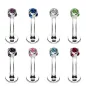 Piercing oreille Labret Monroe 5-GEM